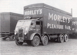 The eight-wheel Foden and Scammell tractor of Morley’s Pleasure Fair were typical of the vehicles that visited Northenden.