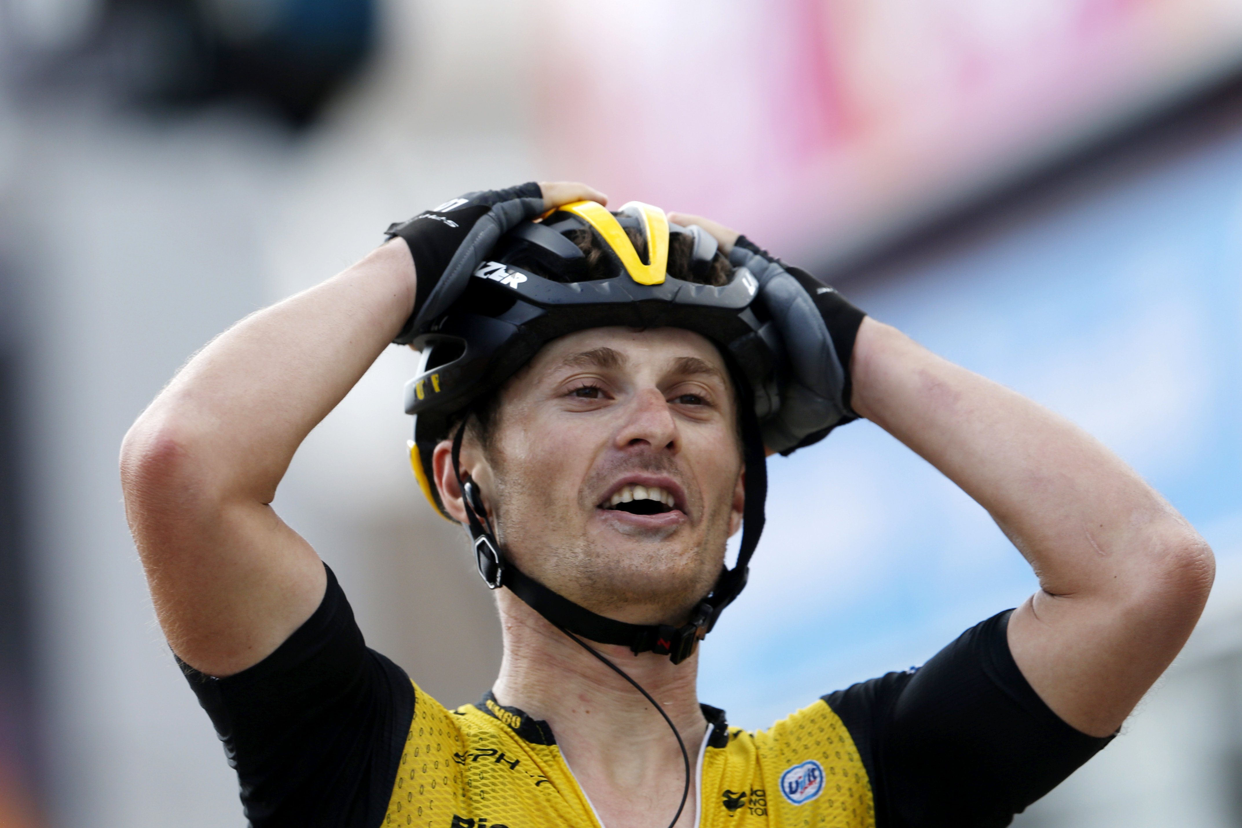 Giro d'Italia 2018 Enrico Battaglin takes steep finish on Stage 5