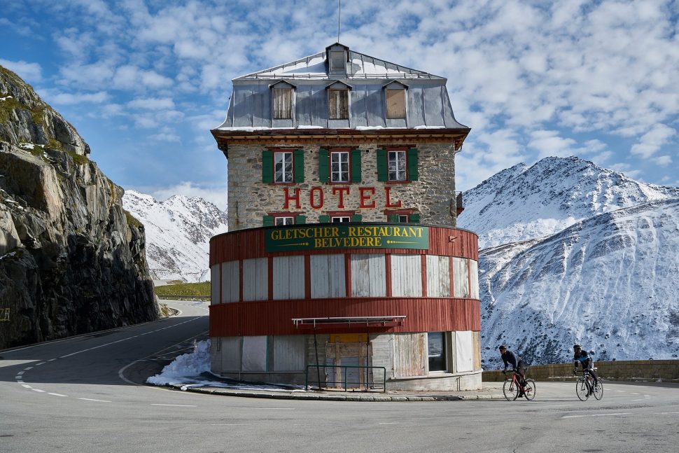 Beautiful hotel on mountain climb