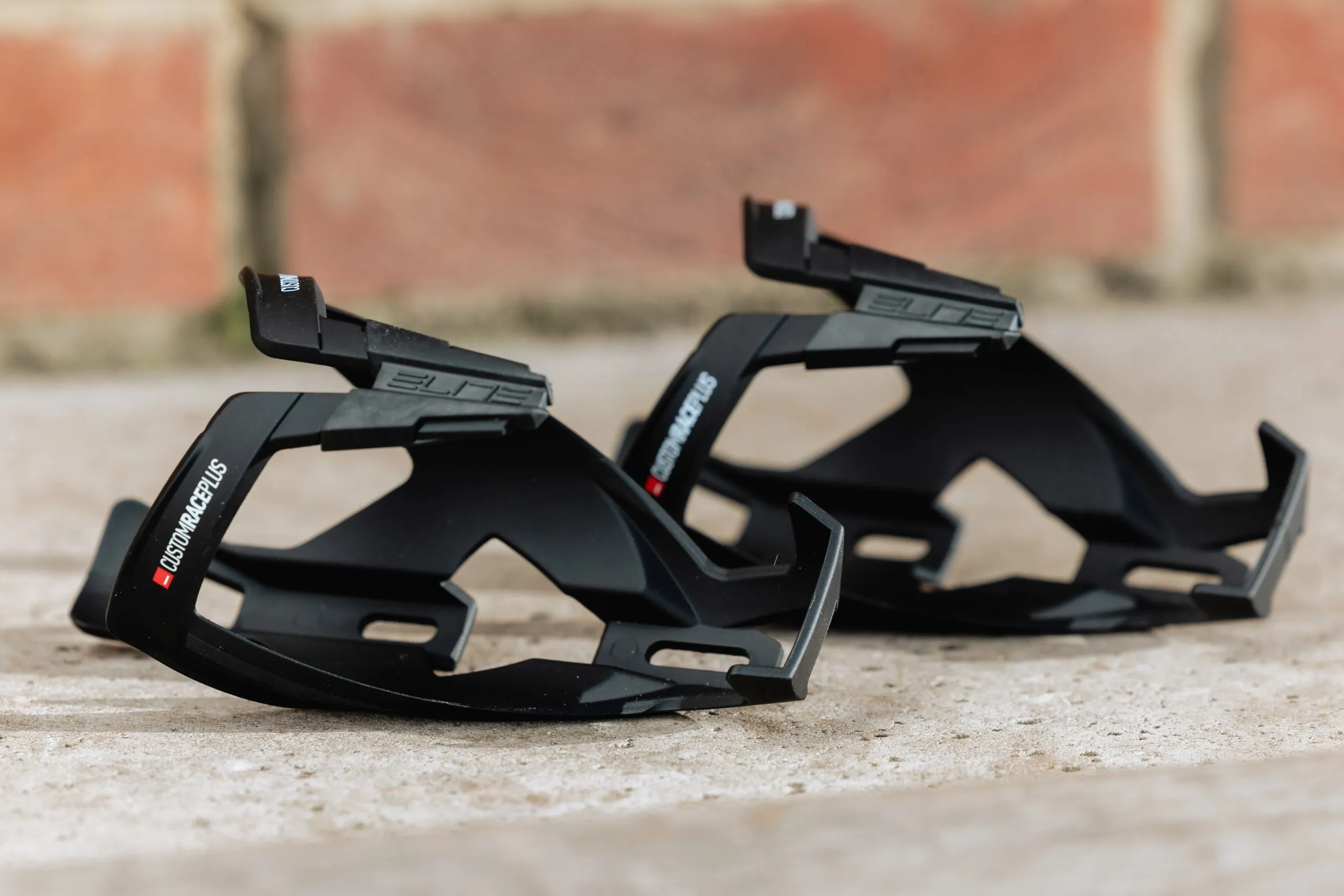 Elite Custom Race Water Bottle Cage - Matte Black, Composite Material, Lightweight