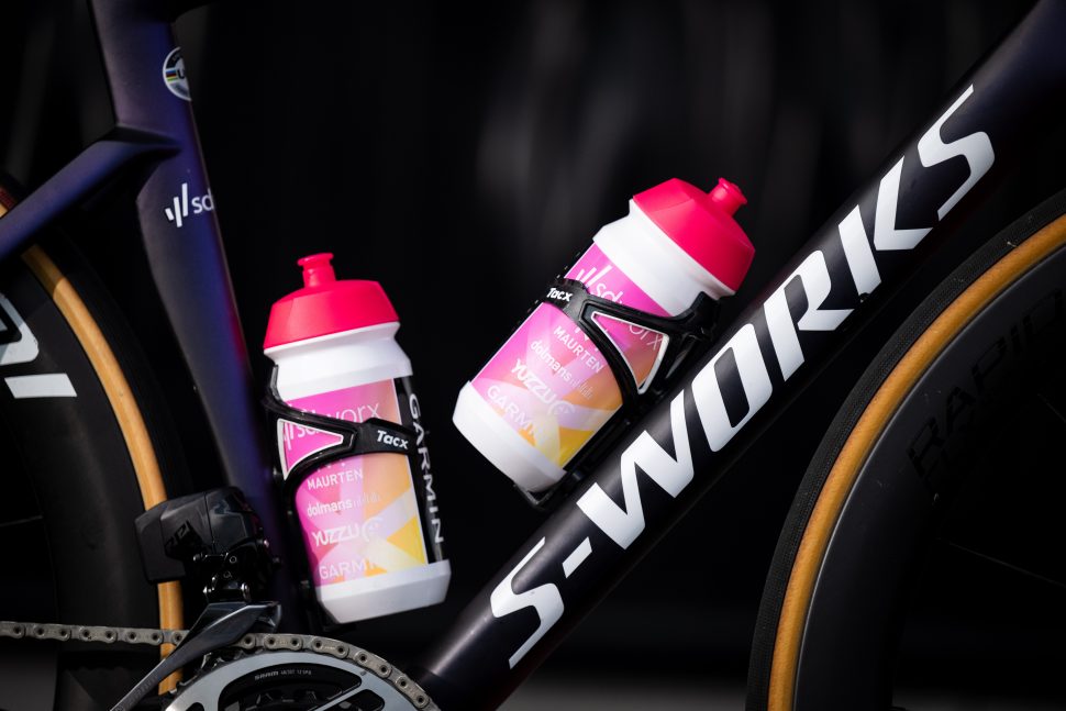bike frame and bottles