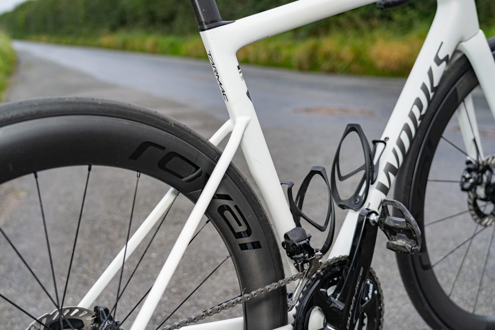 White Specialized Tarmac SL8 S-Works Di2 bicycle