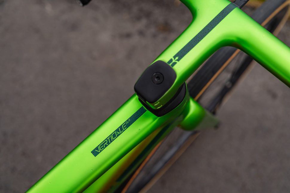 Green bike handlebars