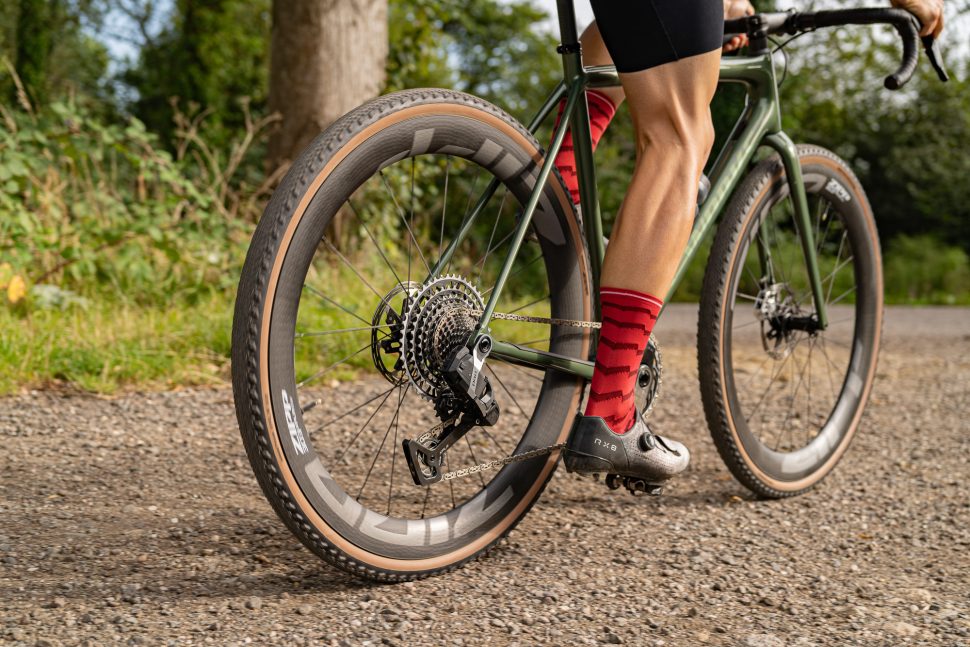 Man riding gravel bike