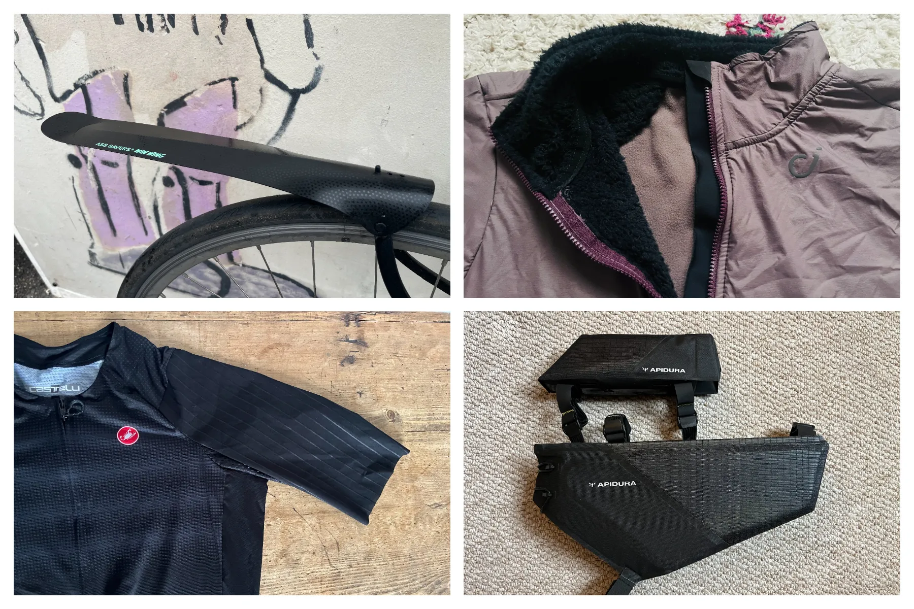 In The Drops: Snug Velocio jacket, speedy Apidura Aero Bags, Ass Savers merch, Castelli’s WorldTour aero jersey and The Holdovers