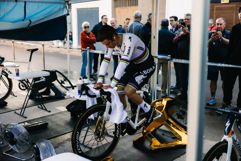 Remco Evenepoel of Red Bull – BORA – hansgrohe during Stage 2 (ITT) (Carlet – Alginet) of 77th Volta Comunitat Valenciana in Valencia, Spain on Feb 05, 2026. // Maximilian Fries / Red Bull Content Pool // SI202602104119 // Usage for editorial use only //